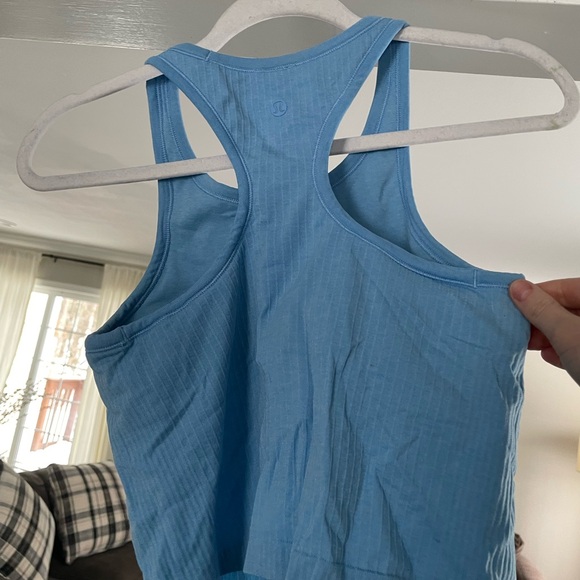 Blue Ribbed Tank Top - Picture 2 of 3